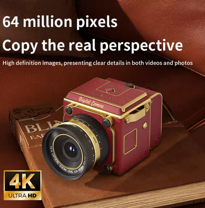 Retro Mini CCD Camera Twin Reverse Simulation Portable Student Friendly Atmosphere Enhancing Decorative Digital Camera