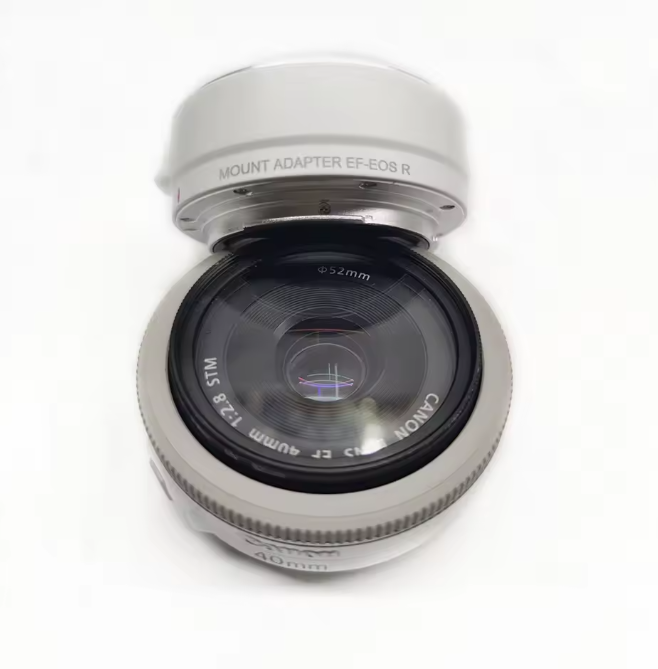 White EF-EOS R Lens Mount Adapter for Canon EF/EF-S Lens Compatible with EOS R Cameras, Auto-Focus Lens Converter Control Ring