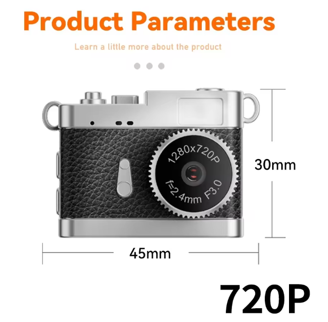 S142 Retro Digital Camera 720P Video Recorder LED Fill Light 0.96 Inch IPS Screen Portable Mini digital Camera