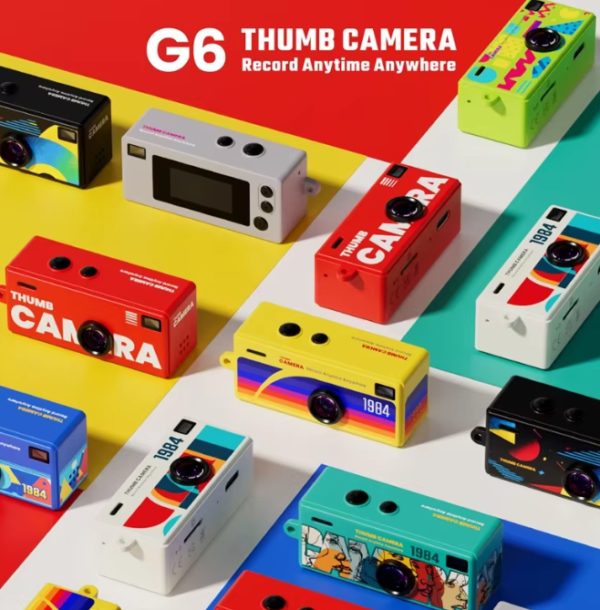 Thumb Keychain Camera 0.96inch Mini Action Camera Retro Support Memory Card 1080P Very Small Camcorder Video Recorder