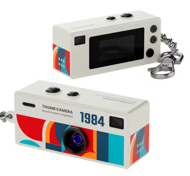 Thumb Keychain Camera 0.96inch Mini Action Camera Retro Support Memory Card 1080P Very Small Camcorder Video Recorder
