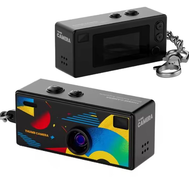 Thumb Keychain Camera 0.96inch Mini Action Camera Retro Support Memory Card 1080P Very Small Camcorder Video Recorder