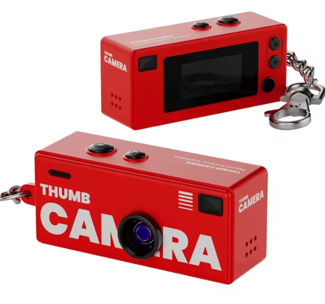 Thumb Keychain Camera 0.96inch Mini Action Camera Retro Support Memory Card 1080P Very Small Camcorder Video Recorder